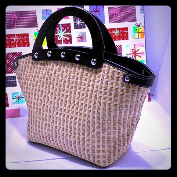 NWOT MAXX Straw  Satchel/ Handbag - Picture 2 of 8